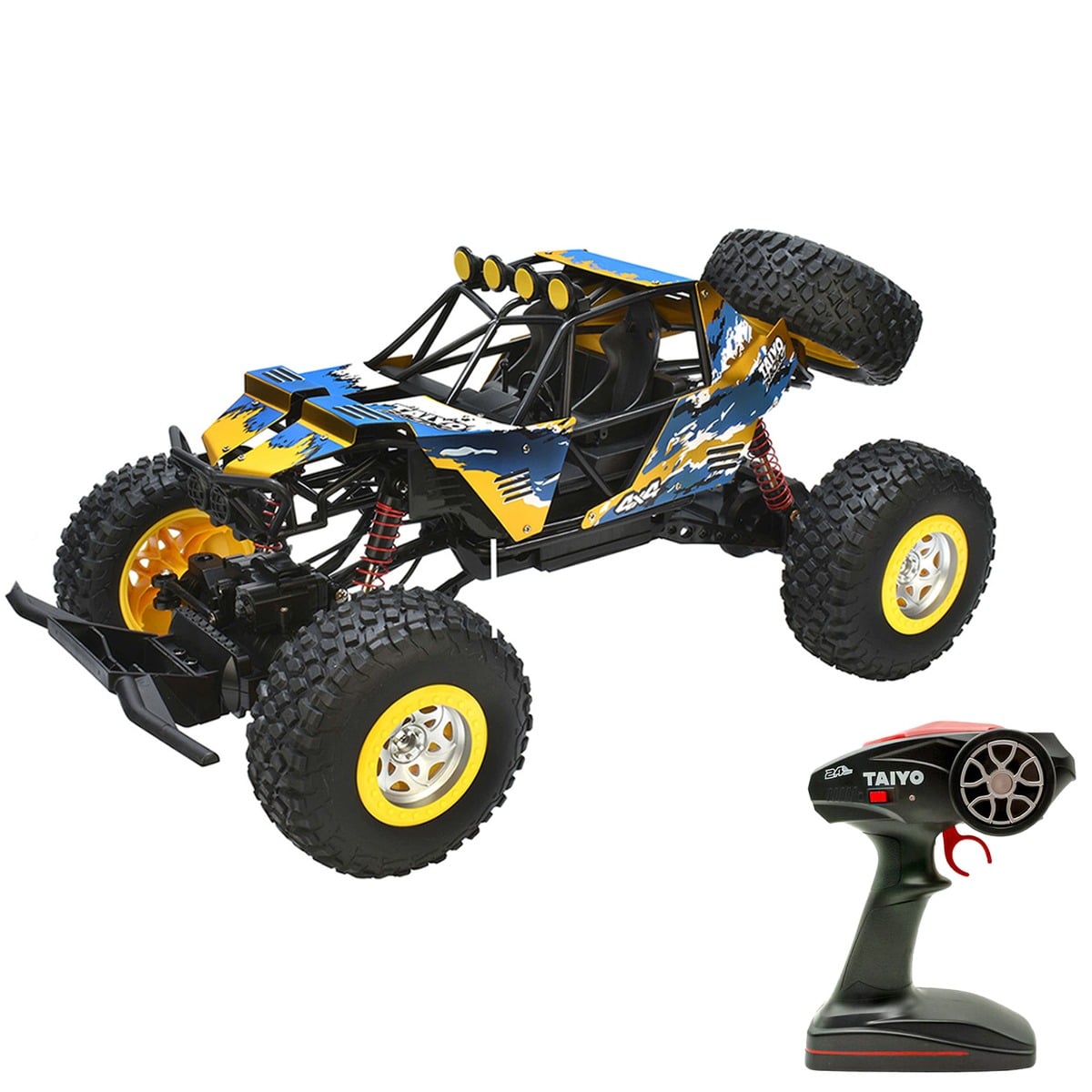 Masina cu telecomanda, Taiyo, Iron Claw Buggy, Albastru-Galben