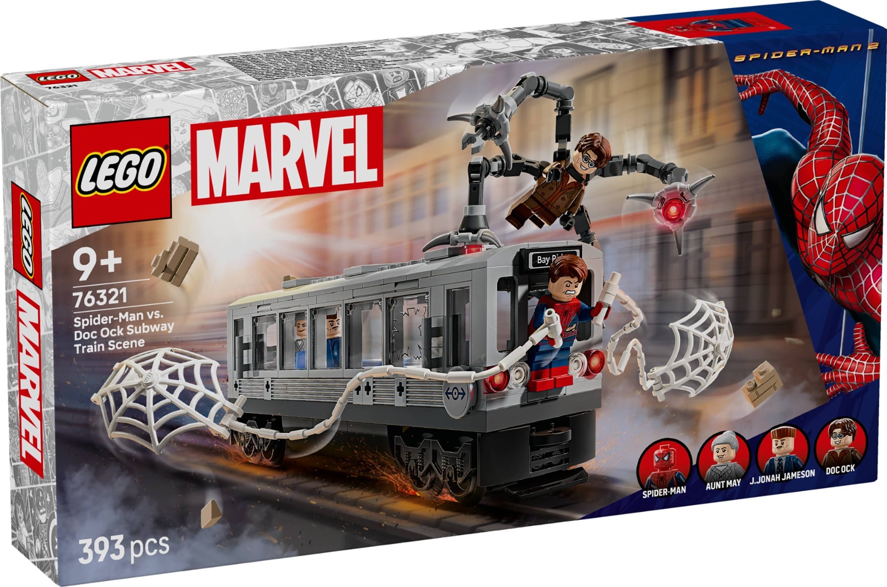 LEGO® Super Heroes - Lupta de pe acoperisul trenului dintre Omul-Paianjen si Doc Ock (76321)