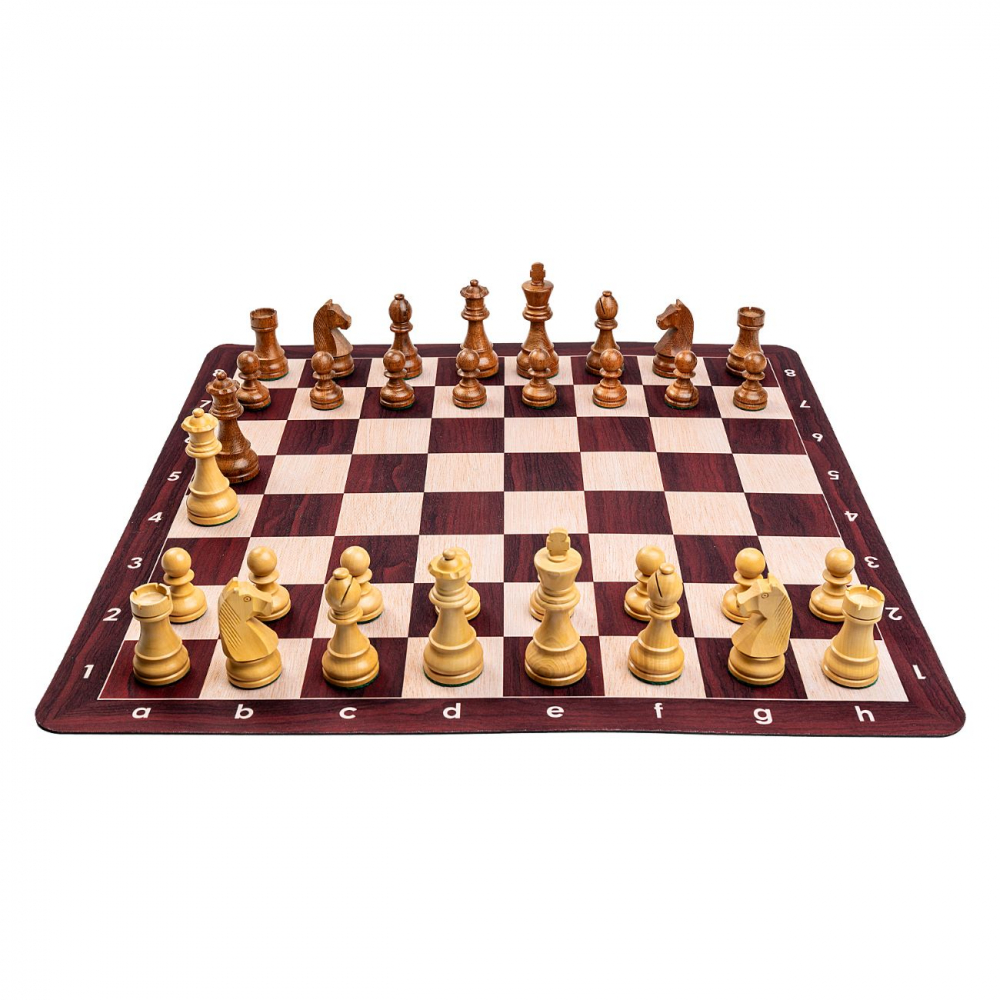 Combo set cu piese Staunton 6 German si tabla mousepad imitatie lemn
