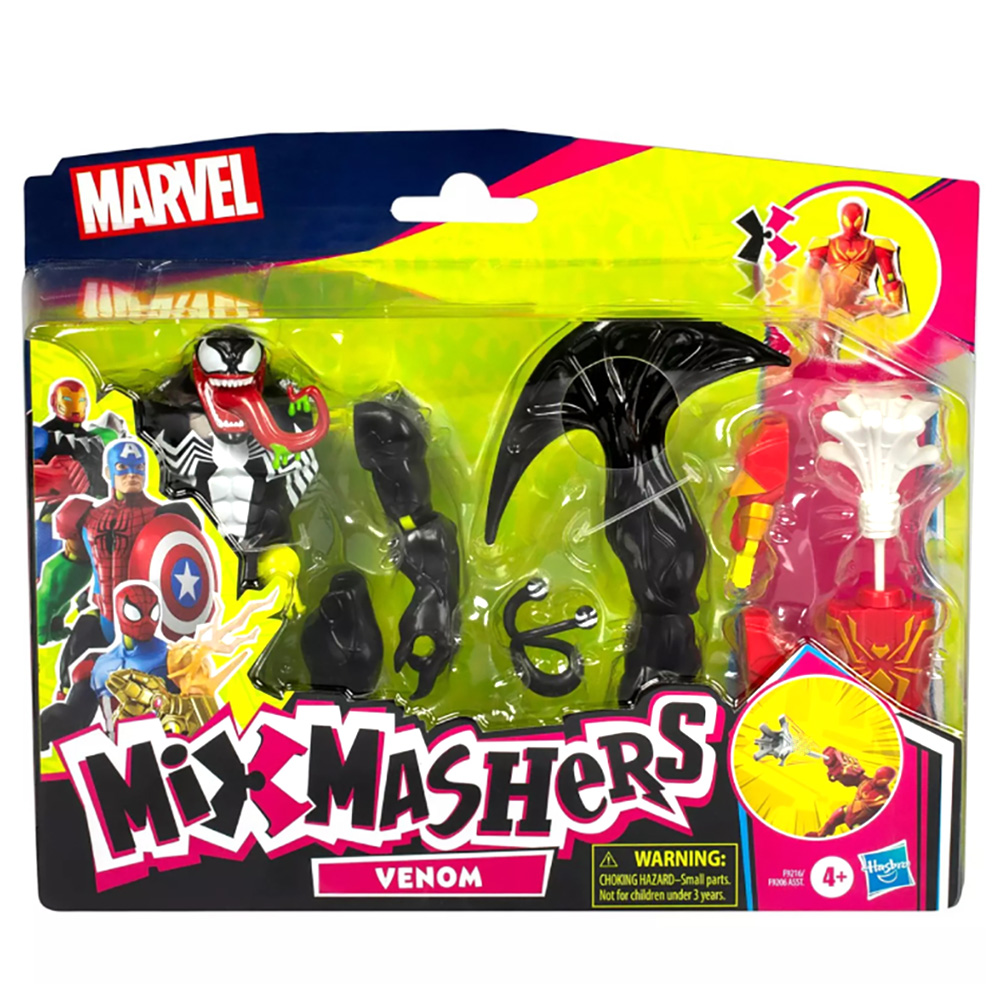 Figurina cu accesorii, Marvel Spiderman, Mixmashers, Venom, F9216