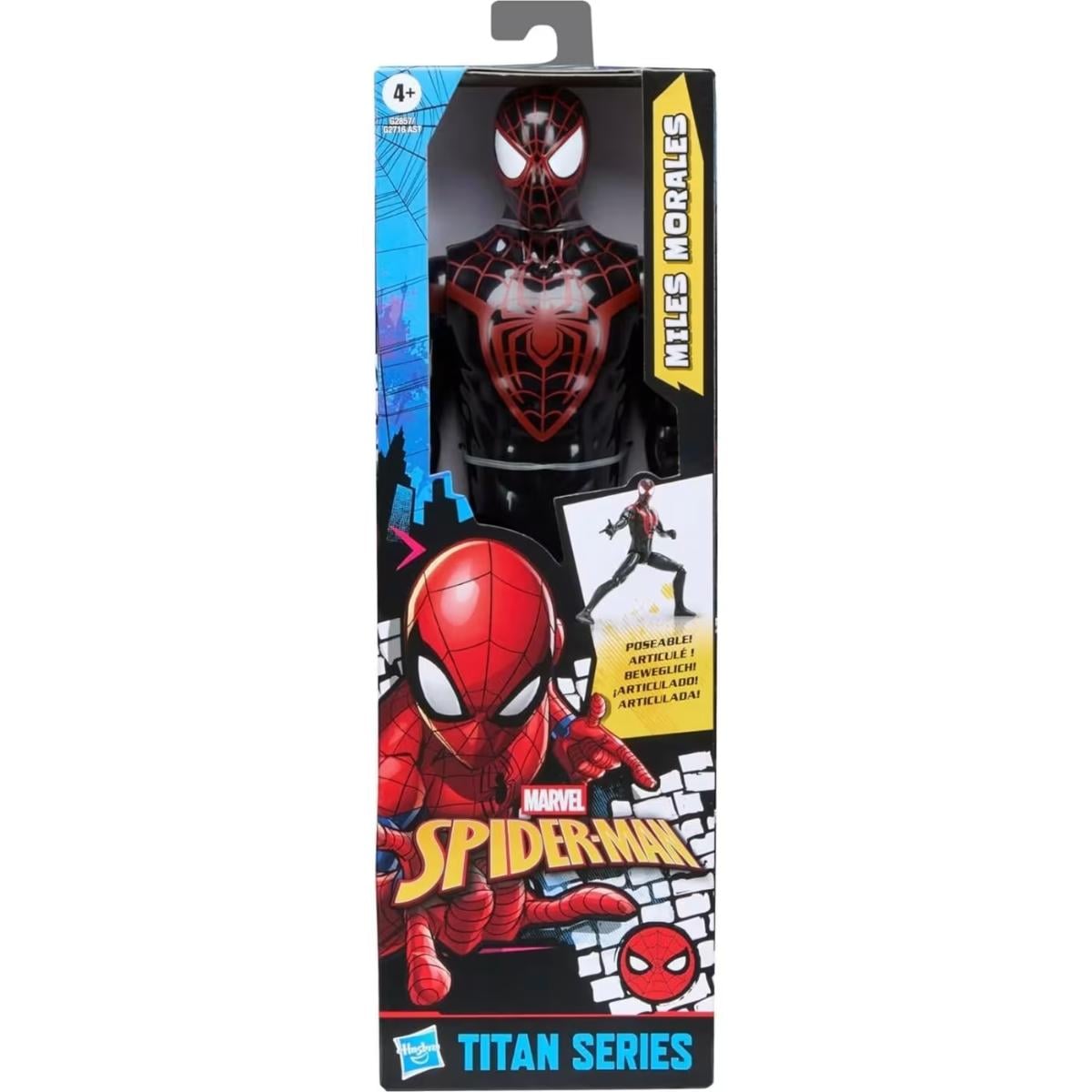 Figurina articulata, Marvel, Spider-Man Titan Series, Miles Morales, G2857