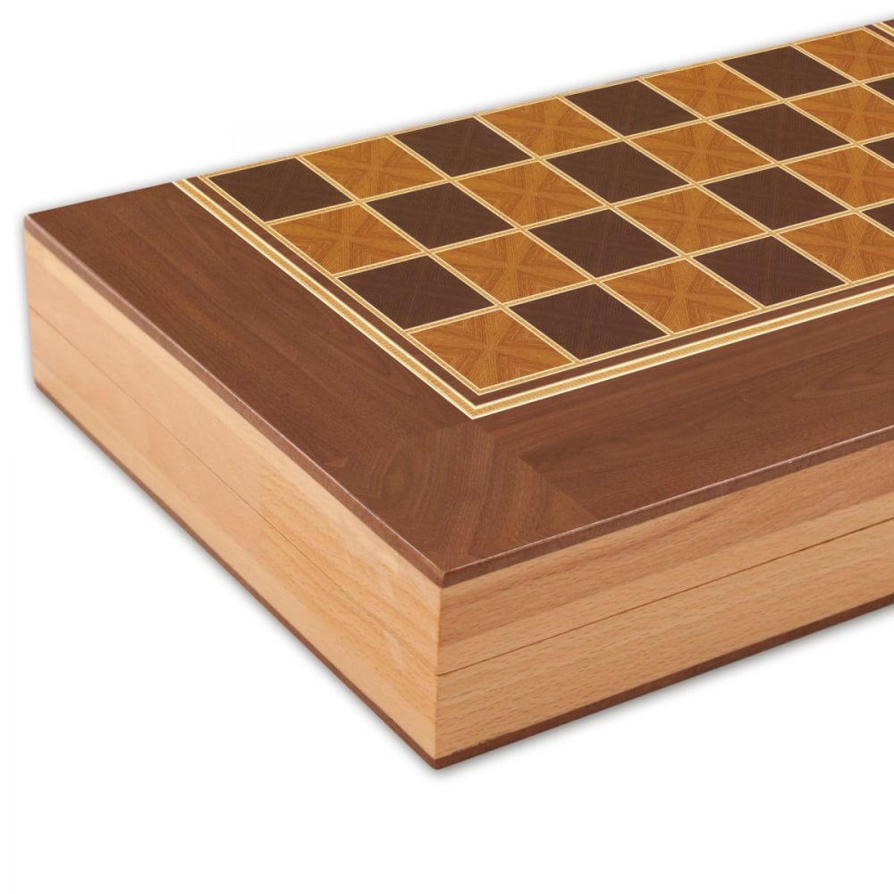 Joc table backgammon din lemn solid de nuc