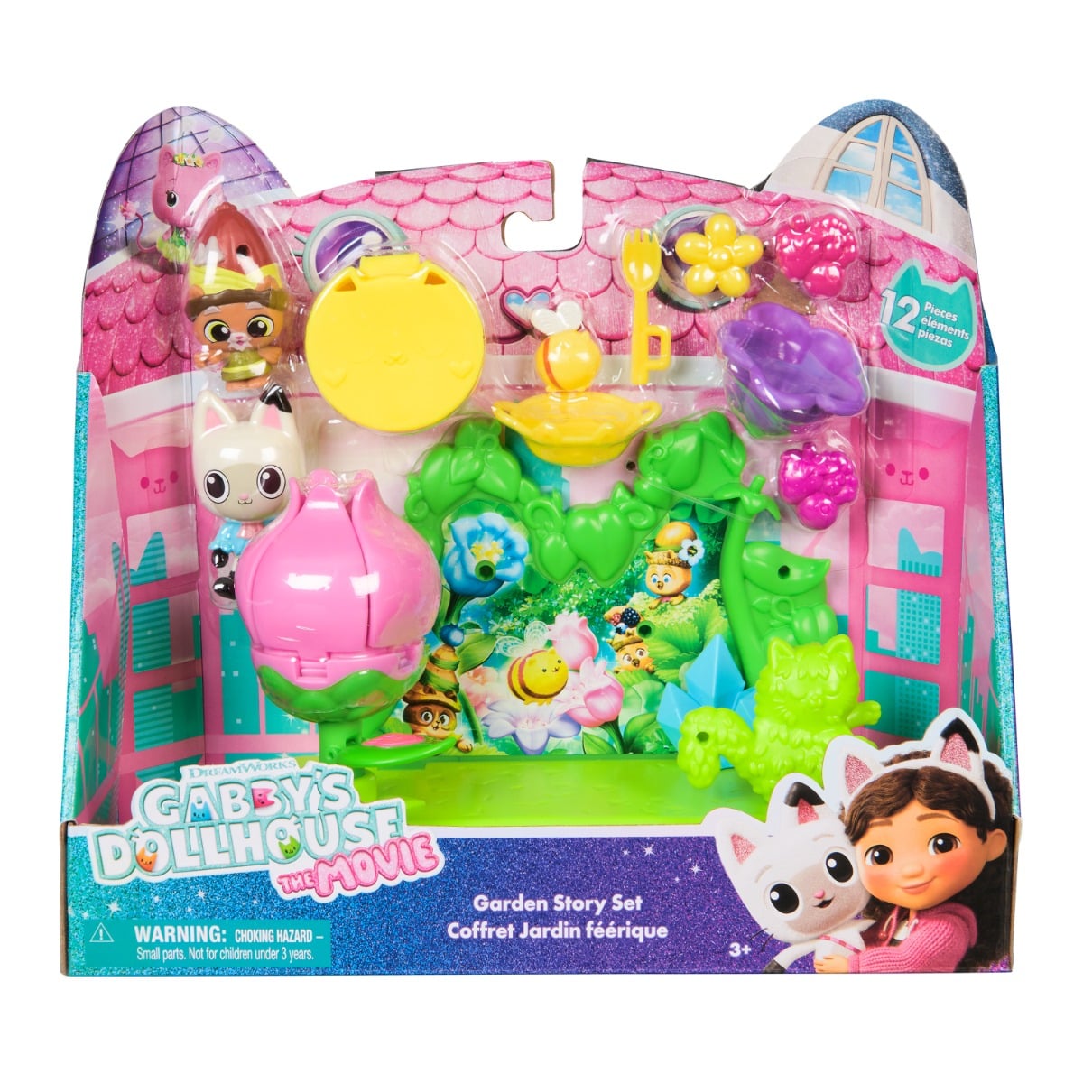 Set de joaca cu figurine, Gabbys Dollhouse, Garden Story, 12 piese, 6074117