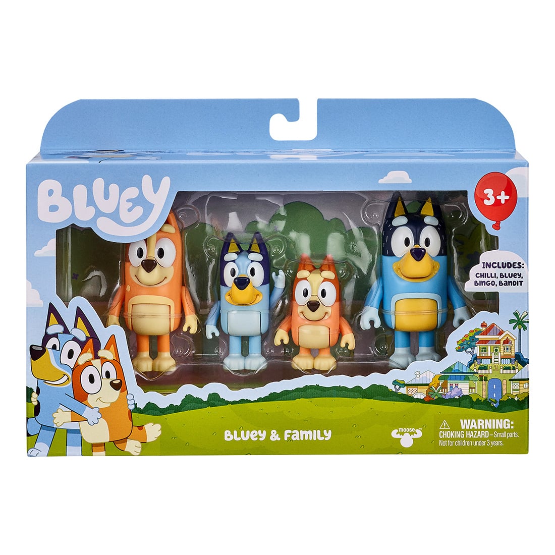 Set 4 figurine, Bluey, Familia Lui Bluey