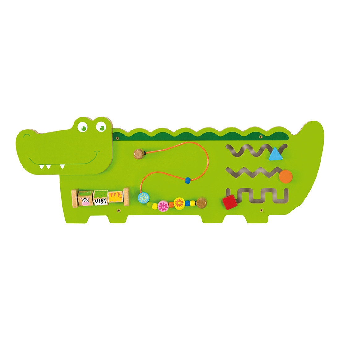 Jucarie de perete cu activitati, Viga, Crocodil