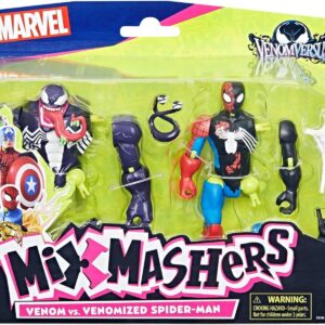 Set 2 figurine, Marvel, Mixmashers, Venom Vs Venomized Spiderman, F9194