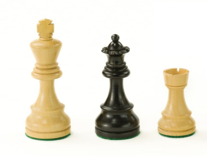Piese de sah din lemn Staunton 6 - French - Ebonised