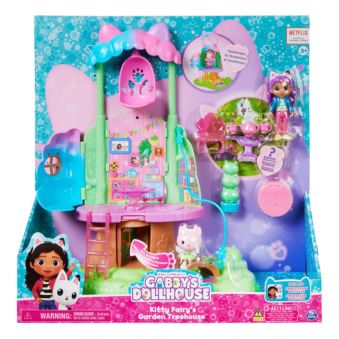 Set de joaca cu figurine si accesorii, Gabby's Dollhouse, Casa din copac