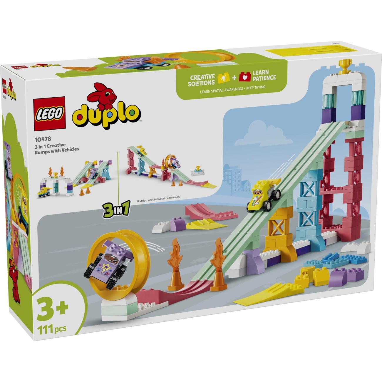 LEGO® DUPLO - Rampe creative cu vehicule 3 in 1 (10478)