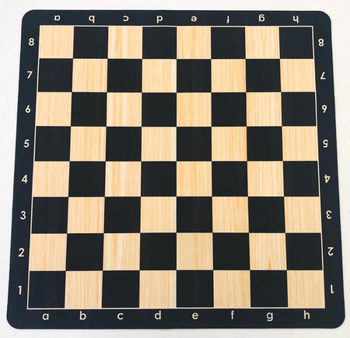 Tabla de sah rulabila MOUSEPAD (subtire) - aspect de lemn