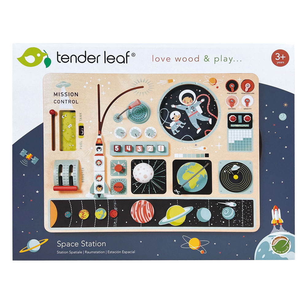 Statie spatiala din lemn premium, Tender Leaf Toys