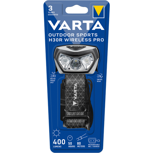Lanternă frontală Varta Outdoor Sports H30R Wireless Pro