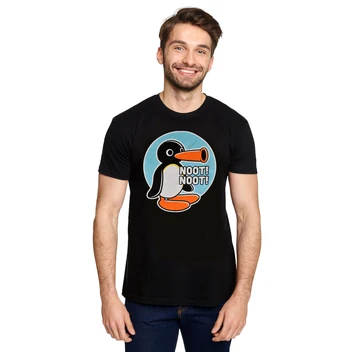 Tricou Pingu Noot Noot, negru — fotografie Elbenwald