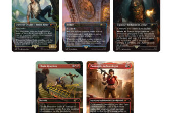 Pachetul Magic The Gathering Secret Lair x Uncharted, fotografie reală de produs