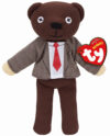 Ursulețul Teddy Mr. Bean TY Beanie Babies de 15 cm, cu sacou și cravată roșie