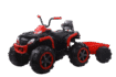 ATV electric + Remorca, Kinderauto Offroad 70W 12V cu scaun tapitat, culoare Rosu